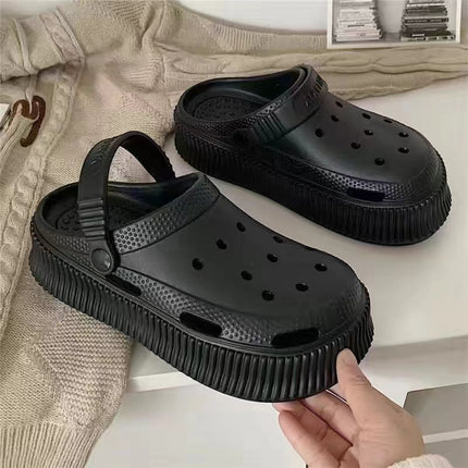 Girls Cartoon Cave Shoes with Removable Outer Pad All-Match Non-Slip Fashionable Heightened Harajuku Style Sandals