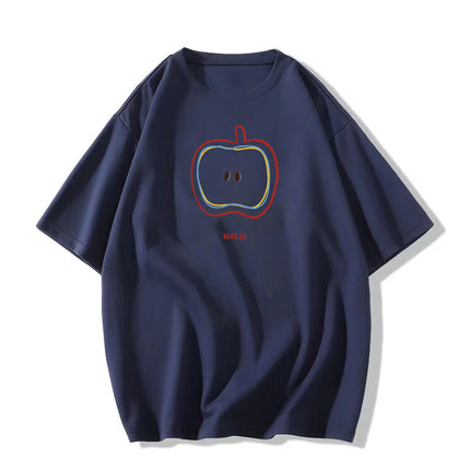 Yellow Pure Cotton Short-Sleeved T-Shirt for Women, Summer 2026 New Design, Niche Style, Loose Half-Sleeve Top for Petite Students