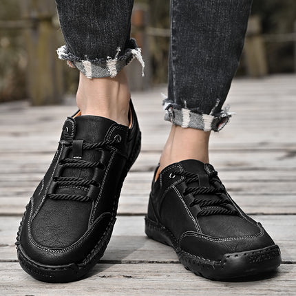 Cross-Border Hot-Selling Spring and Summer New Products Hand-Stitched Casual Men's Shoes Fashionable Soft Sole Versatile Breathable Leather Shoes