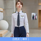White Long Sleeve Shirt (Women's 9622) / S