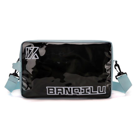 Bange Road Crossbody Bag for Men, Wet and Dry Separation Sports Gym Bag, Pvc Sneaker Bag, Shoulder Bag for Women, National Trend Style