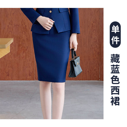 High-End Spring & Fall Hotel Front Desk Professional Wear Long-Sleeved Sales Department Reception 4S Store Sales Consultant Fashion Suit Suit