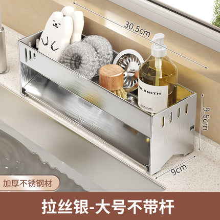 Kitchen Storage Rack Rack Drying Rack Household Multi-Functional Scavengous Fabric Steel Ball Sponge Storage Faucet Storage