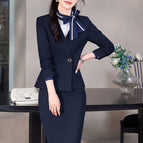 Navy blue suit + skirt / S