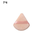 Flesh-colored triangular powder puff