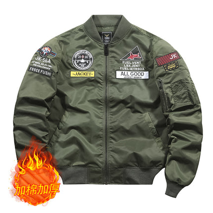 Heavy Embroidered Tough Guy Jacket Live Supply Cotton Thickened Air Force ma1 Bomber Jacket Men's Bomber Jacket