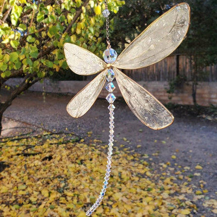 Amazon Personalized Dragonfly Crystal Pendant Window Glue Pendant Wings Metal New Product Dragonfly Sun Catcher