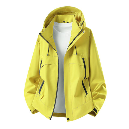 High-Quality Single-Layer Jacket with Custom Logo, Camping Travel Workwear, Waterproof and Windproof Outdoor Mountaineering Jacket