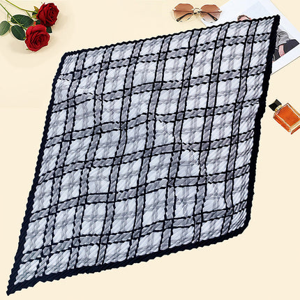 New wrinkled small square scarf female Korean imitation silk printed wrinkled small scarf Joker scarf decorative scarf wholesale