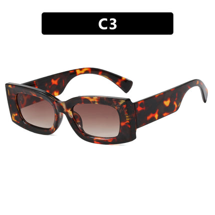 European and American Square Wide-Brimmed Narrow-Frame Sunglasses 2024 New Personalized Sunglasses Fashion Ins High-End Sunglasses