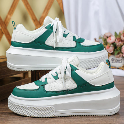 Korean-style Trendy New Thick-soled Fashionable Board Shoes Lace-up Casual sneaker Soft-soled Comfortable Outdoor Couple's Trendy Shoes