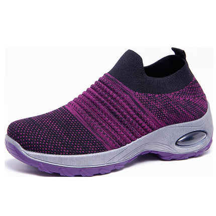 Women's Shoes 2024 Spring and Autumn Fashion Casual Sports Shoes Wholesale Temu Cross-Border Dropshipping Trendy Air Cushion Socks Shoes for Women