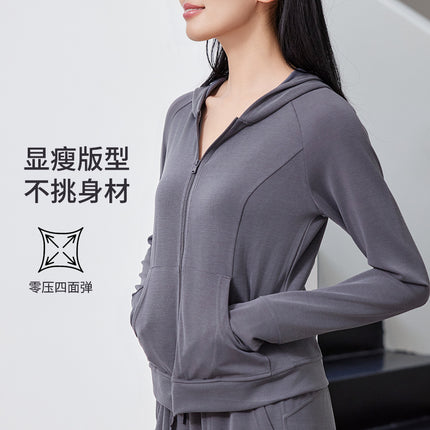Spring Women's Lazy Casual suit Women's Two-Piece Slimming Top Hoodie Sweatshirt Sportswear suit Wide Leg Pants