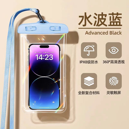 Mobile Phone Waterproof Bag Touchscreen Swimming Self-sealing Sealing Bag Seaside Diving Shooting Drifting Transparent Waterproof Mobile Phone Case