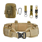 Belt + waistband + waist bag + water bottle buckle + keychain + carabiner + eagle beak hook (khaki)