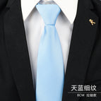 8cm-sky blue fine lines zipper