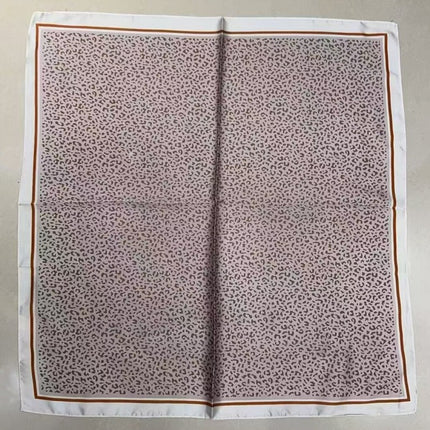 Korean Cashew Silk Scarf Women's Square Scarf Leopard Print Silk Scarf Imitation Silk Scarf Elegant Fashion Four Seasons Cross-Border Printed Scarf