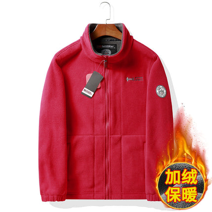 Export to Norway! Functional Outdoor Cold Protection! Available in Large Sizes! Trendy Autumn and Winter Warm Polar Fleece Jacket