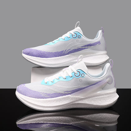 Running Shoes, Sports Shoes, Racing Shock-Absorbing Ultra-Light Running Shoes for Male Teenagers and Students, Carbon Plate Racing Breathable Fly-Woven Mesh
