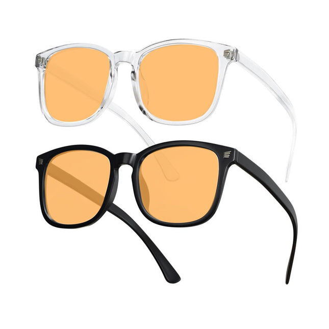 European and American Cross-Border Square Frame Glasses, Fashionable and Trendy, Unisex, Fashionable, Simple, Anti-Uv and Anti-Blue Light Glasses