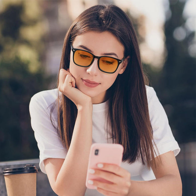 High-End Anti-Blue Light Glasses Frame Cross-Border European and American Rainbow Men's and Women's Square Frame Fashion Simple Frame Minimalist Eye Protection Glasses
