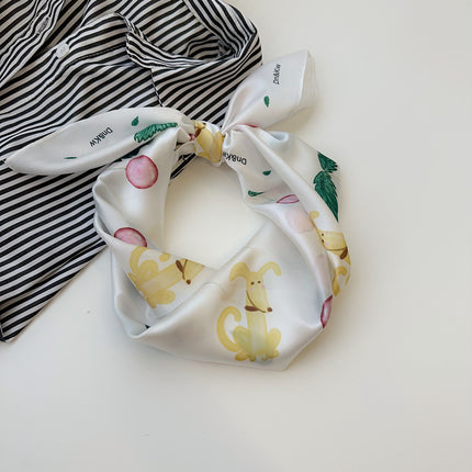 2023 new spring scarves 70x 70 square scarf silk scarf female pale green healing scarf
