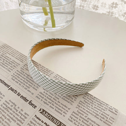 Internet Red Square Explosions Contrast Braid Head Band Wide Edge Non-Slip High-Level Hair Band 2023 New Style Hair Card for Women