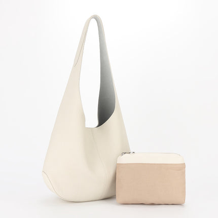 High-End Genuine Leather Fashion Bucket Bag, Lazy Shoulder Bag, Women's Bag, New Bag, Women's Simple Large-Capacity Tote Bag