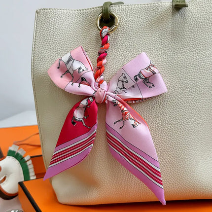 High-grade Handbag Handle Ribbon Bag Handle Handle Accessories Silk Scarf Handbag Tie Bag with Decorative Ribbon Pendant