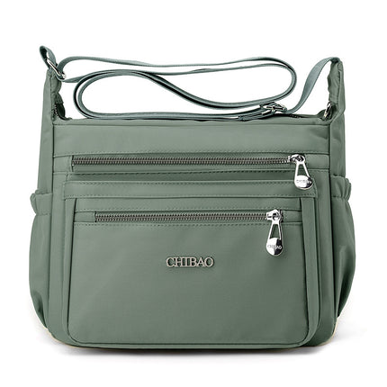 Casual Shopping Bag All-match Travel Crossbody Bag Simple Women Shoulder Bag Lightweight Water-repellent Nylon Cloth Bag