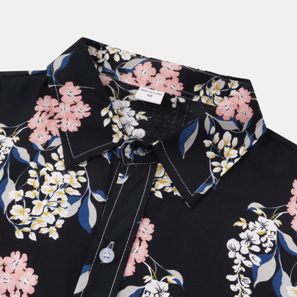 Cross-border Trade 2022 Summer New Men's Casual Shirt European Size Hawaiian Men's Floral Short-sleeved Shirt for Men