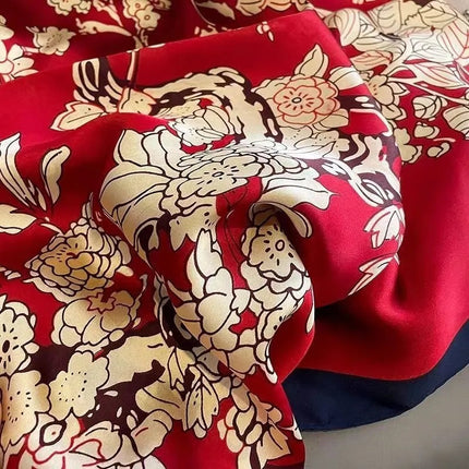 2024 New Arrival Li Brocade Satin Scarf Women's Elegant Printed Fashionable Scarf Spring Autumn Winter Scarf Scarf Shawl