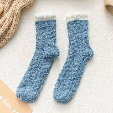 Winter Home Socks, Coral Fleece Socks for Women, Plush Thickened Postpartum Towel Socks, Maternity Floor Socks, Autumn and Winter Sleep Socks