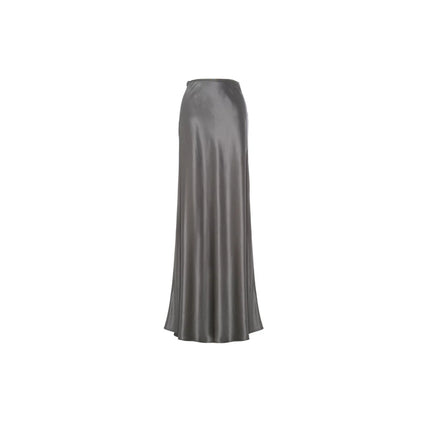 Triacetate Satin Fishtail Skirt Women's Slim Fashionable Hip Skirt Elegant Long Skirt Spring and Summer