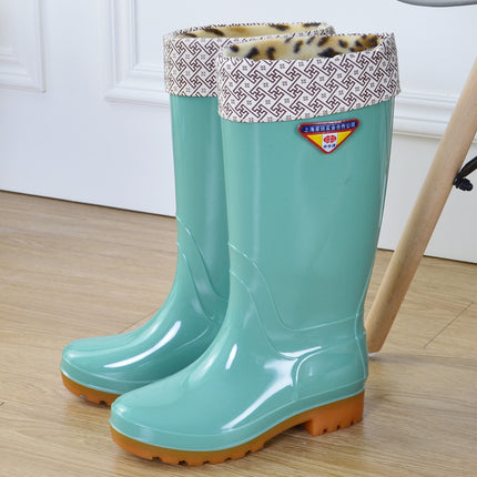 Shenshen Rain Boots for Women, Non-Slip, Waterproof, High-Top, Cotton-Padded, Warm, Suitable for All Seasons, Lightweight, Non-Slip Rubber Shoes