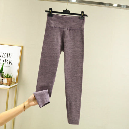 Live delivery double-sided colorful velvet high waist leggings slim fit all-matching women's trousers for outerwear