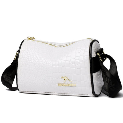 2024 New High-grade Texture Crocodile Pattern Women's Bag Trendy All-match Casual Cylinder Pillow Shoulder Crossbody Bag Foreign Trade Bag
