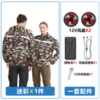 22 camouflage + 12v fan + 12v battery / 3XL
