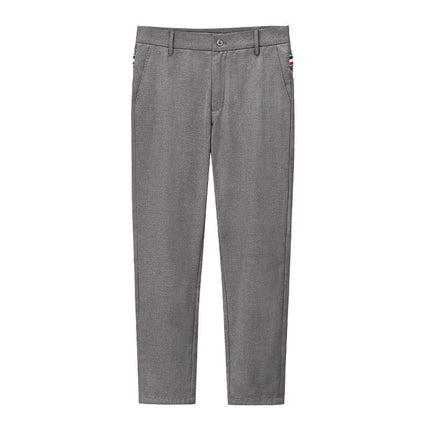 Tb Browin2025 New Summer Men's Straight-Leg Trousers, Wool Style, Light Business Casual Trousers