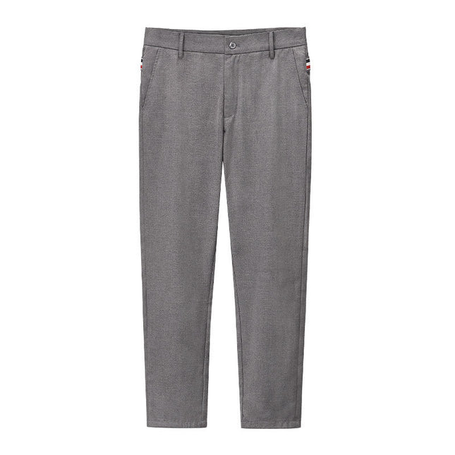 Tb Browin2025 New Summer Men's Straight-Leg Trousers, Wool Style, Light Business Casual Trousers
