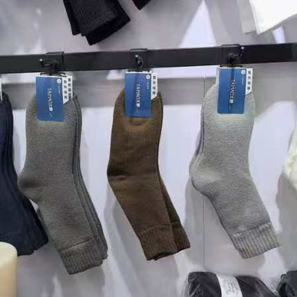 Cross-Border Winter Warm Knitted Floor Confinement Socks Plus Velvet Thickened Mid-Length Adult Anti-Ski Socks