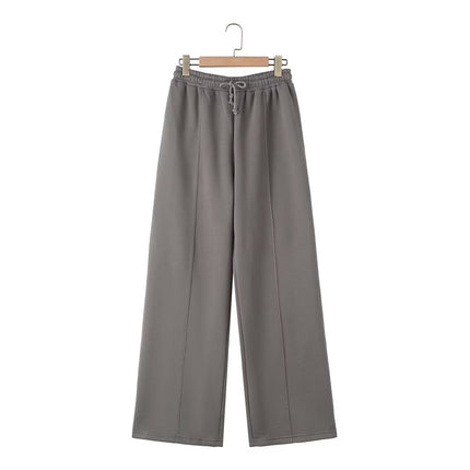 Zipper Bomber Jacket Coat Sweatshirt 3399802 Loose High Waist Fleece Pants 319980 Set Cotton