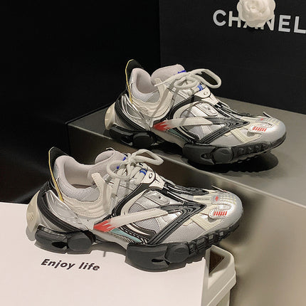 2026 Autumn New Arrivals Paris-Style Fashion Casual Sneakers Trendy Versatile Thick-Soled Height-Increasing Dad Shoes