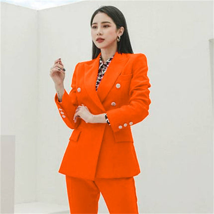 Red Suit suit Female Bully President Casual Business Wear Fashion Temperament Goddess Fan Presided over formal overalls
