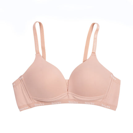 Foreign Trade Cross-border in stock Bra without Steel Ring Lightweight Breathable Sweat Absorbing Comfortable Upper Bra Gathering Anti-sagging Underwear for Women