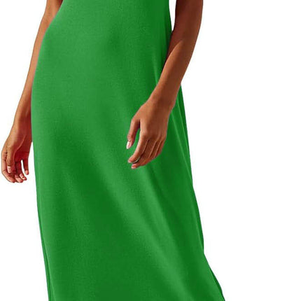 2024 New Summer Hot Product Amazon Best Selling Pure Color Sexy Short-Sleeved Slim Hip-Hugging Dress for Women