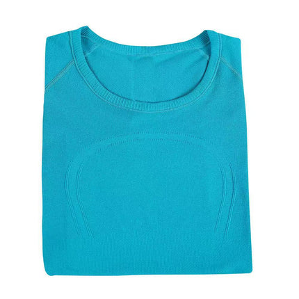 Luludarling Seamless Yoga Short-Sleeved Swiftly Slimming Look All-In-One Breathable Sports Fitness Base Layer