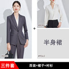 Grey Suit Shirt Dress / S