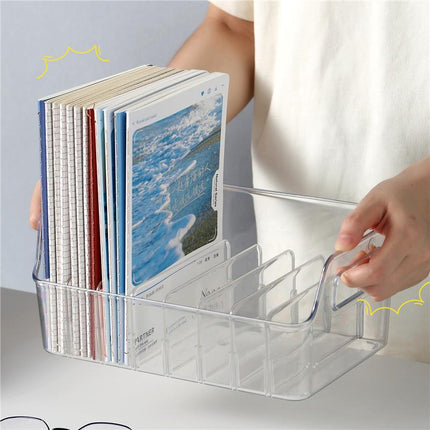 Acrylic Partition Rack Desktop Storage Box Book File Cd Storage Transparent Storage Rack Sundry Storage Rack