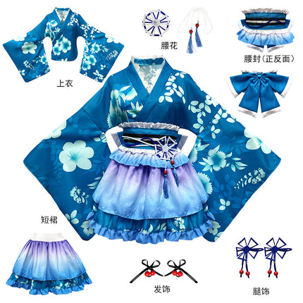 New Women's Japanese Kimono Full lovelive Summer Sacrifice Bathrobe Awakening True Ji Hai Wu Guo cos Suit
